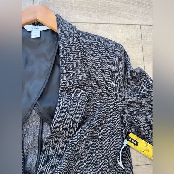 OLD NAVY gray herringbone oversized blazer size small NWT - Picture 8 of 12